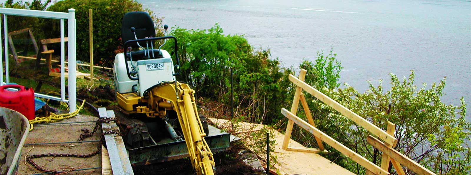 Excavation en terrain accidenté